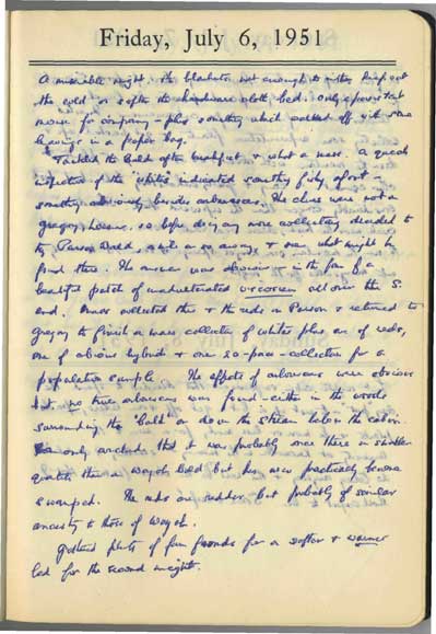 skinner notebook 7/6/51