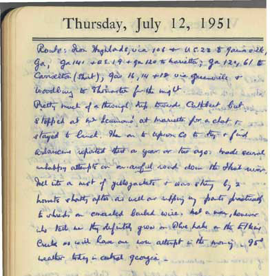 skinner notebook 7/12/51